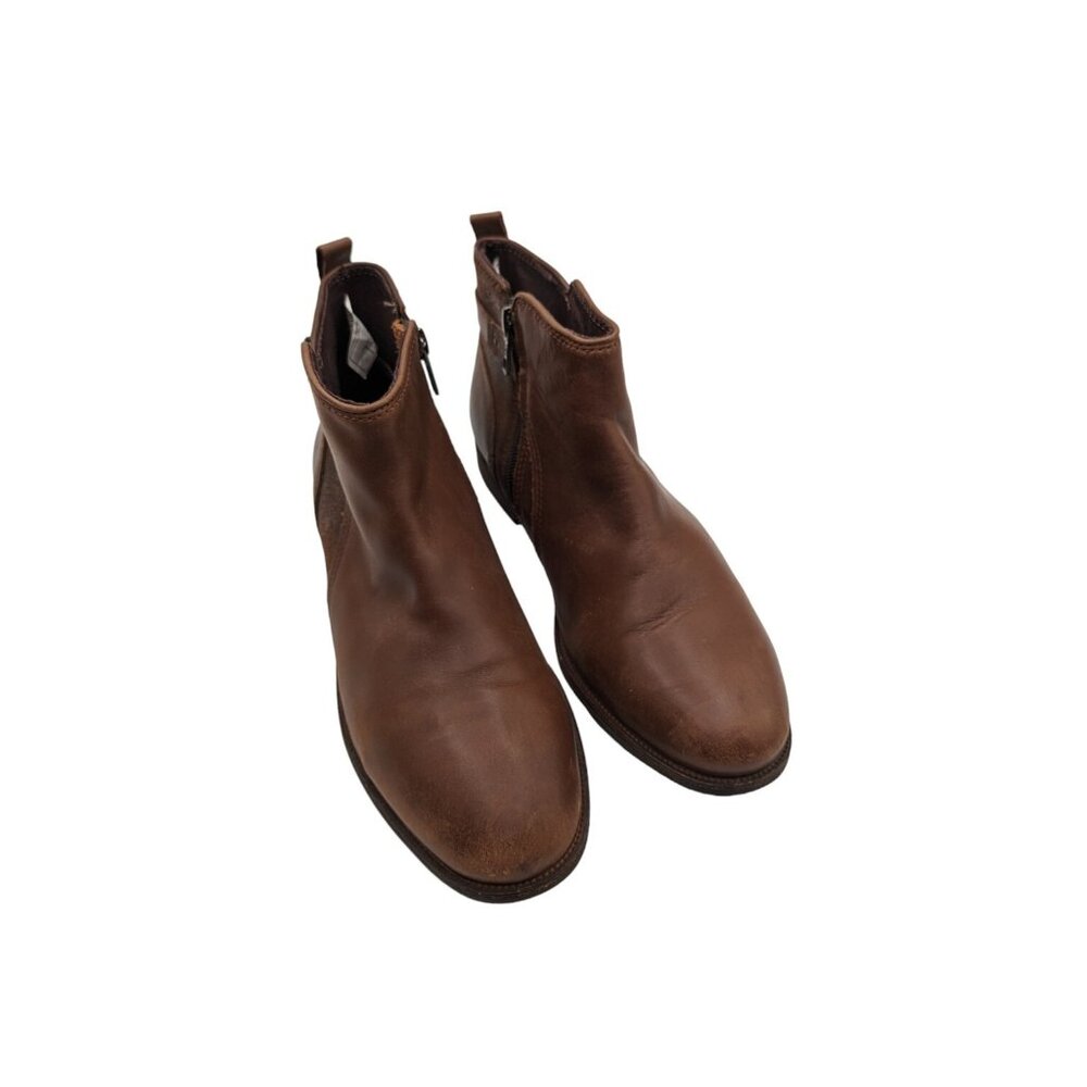 UGG Demi Ankle Boots Size 8 Chestnut Brown Leather Upper Sherpa Lined Shoes - Picture 3 of 9